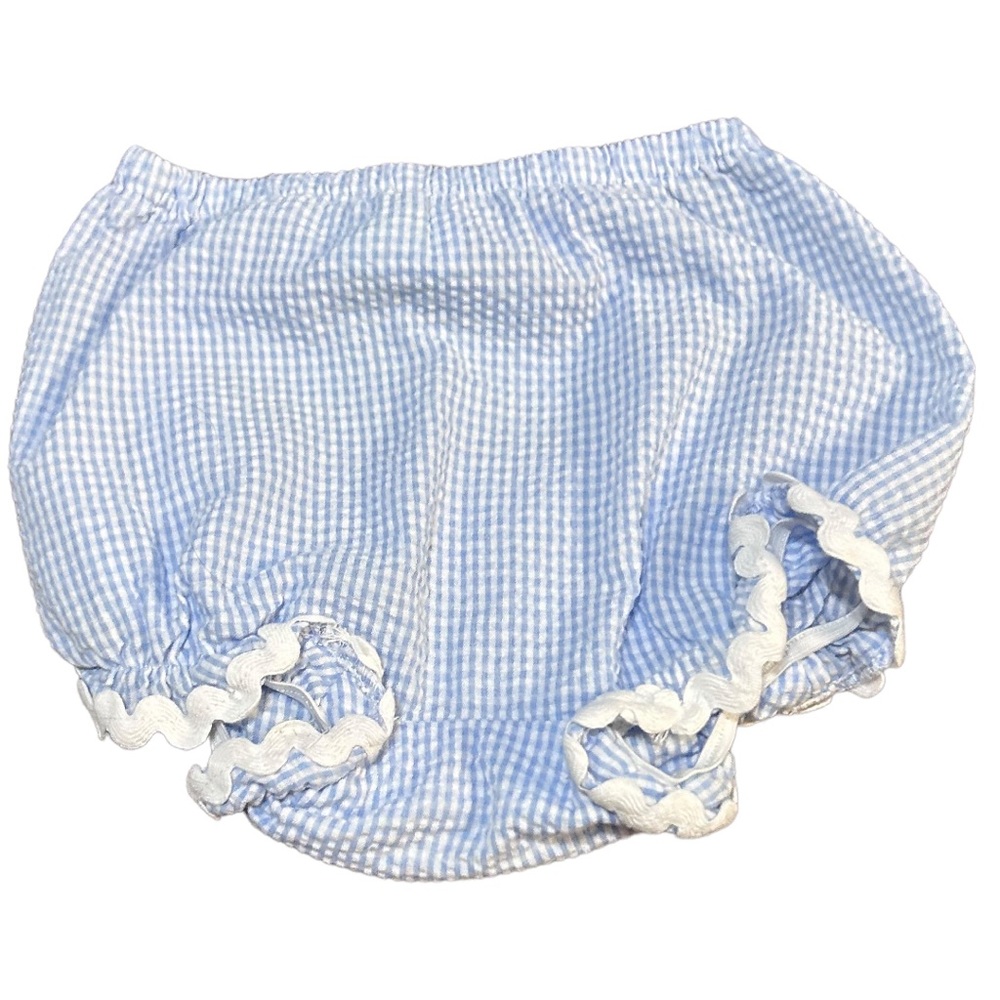 W Color Works seersucker gingham bloomers size 12-18 Mo